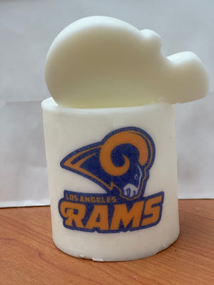 Football pillar candles
