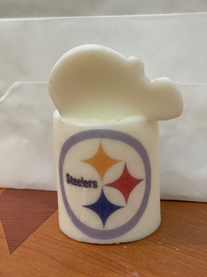 Football pillar candles
