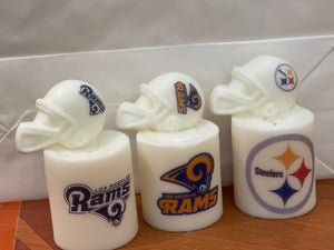 Football pillar candles