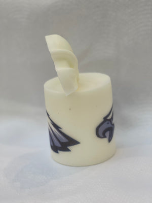 Football pillar candles