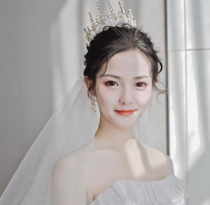 #3 Rhinestone Chrystal tiara earing set