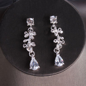 #3 Rhinestone Chrystal tiara earing set